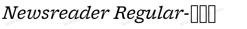 Newsreader Regular字体转换